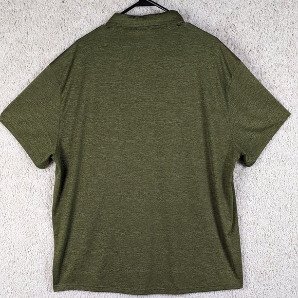 St. John's Bay* Men's Short‎ Sleeve 1/4 Zipper Top Straight Hem Polo Shirt~ XXL - Picture 2 of 8